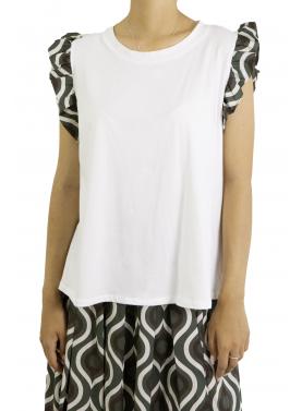 Maglia con volant fantasia  "Elivira"